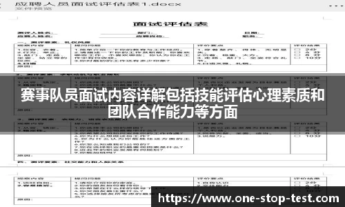 赛事队员面试内容详解包括技能评估心理素质和团队合作能力等方面
